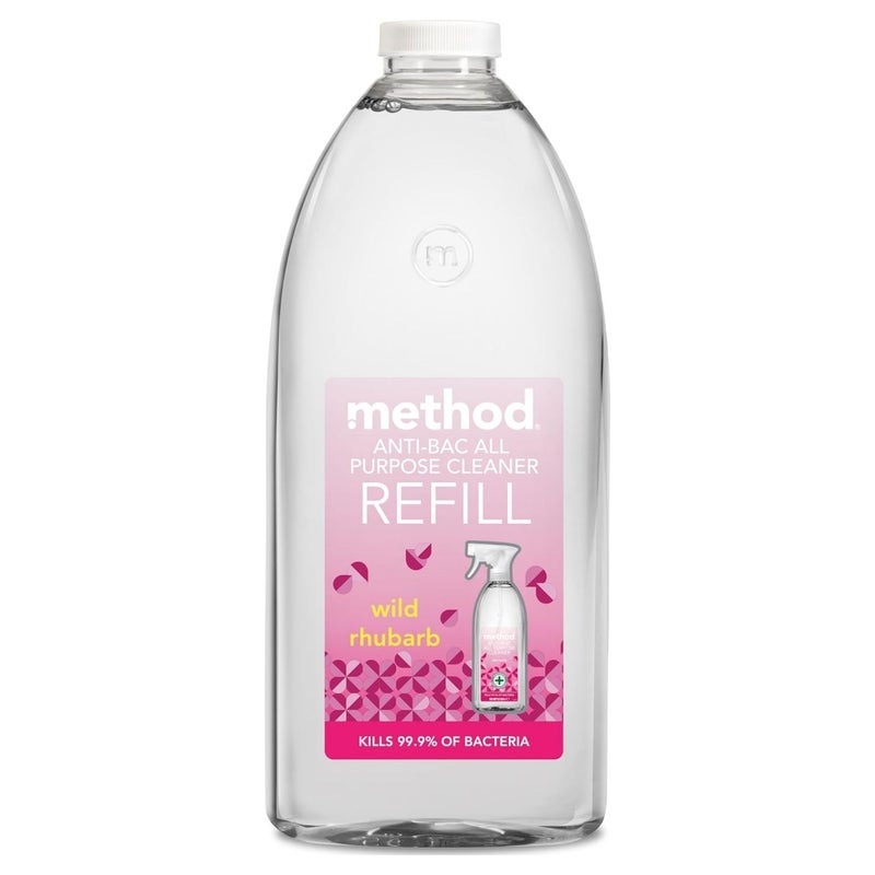 Method Antibacterial All-Purpose Cleaner Refill, Kills Germs & Disinfects Surfaces, Wild Rhubarb Scent - 2 Litre - Image 1
